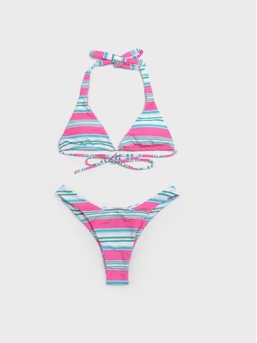 SHOP FANCY!!! TRIANGLE BIKINI SET - NANTUCKET STRIPES